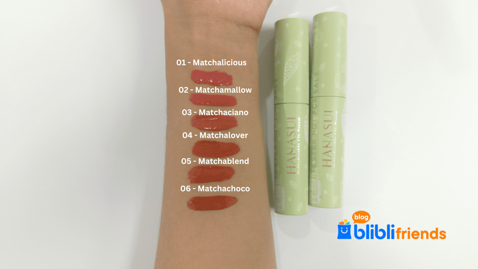 Review Hanasui Mattedorable Lip Cream Matcha Edition Lengkap Blibli