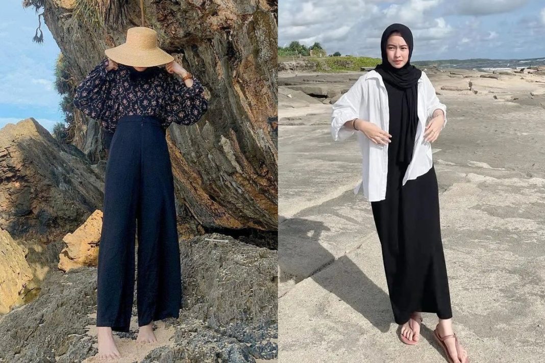 OOTD Ke Pantai Simple Hijab Nyaman dan Anti Ribet Blibli Friends