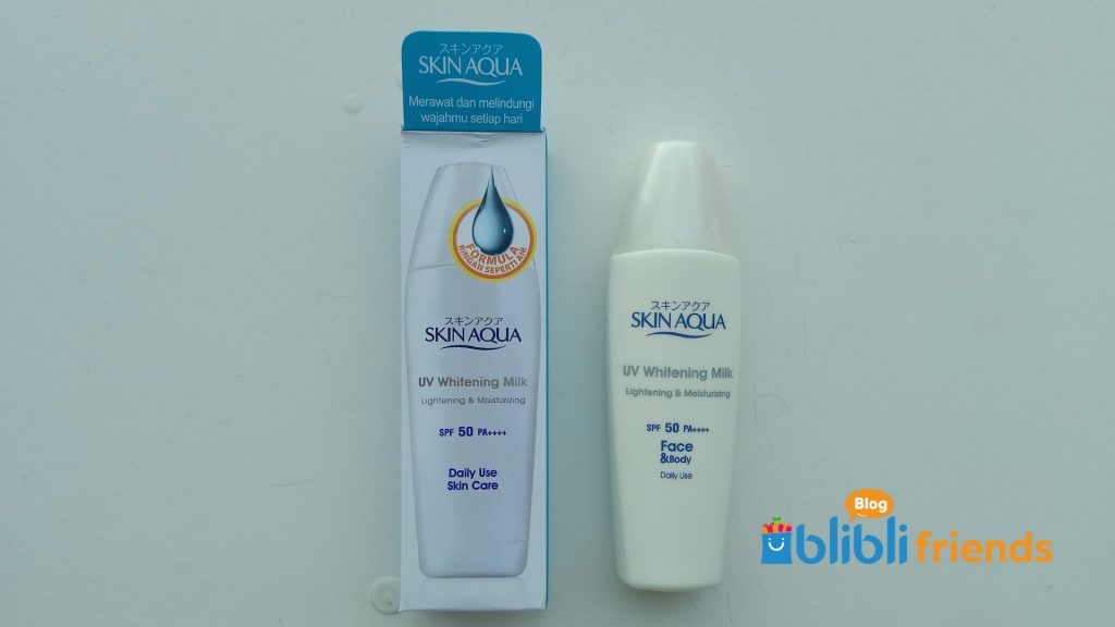 Review Skin Aqua Whitening Milk SPF 50 PA Blibli Friends