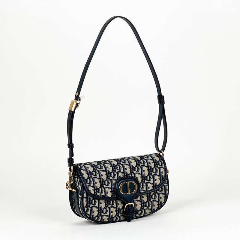 Dior Bobby East-West Bag Blue Oblique Jacquard GHW