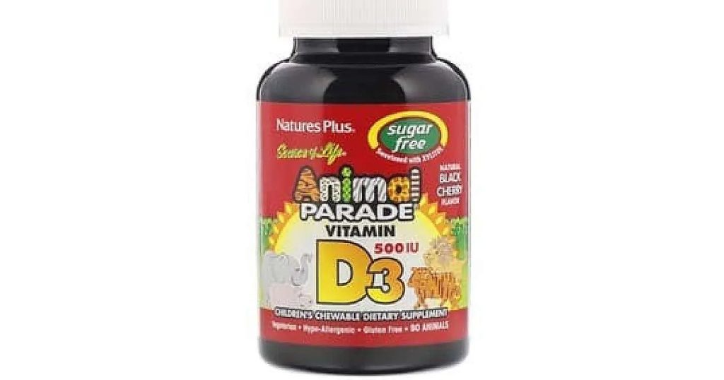 rekomendasi vitamin d untuk anak -NaturesPlus Animal Parade® Sugar Free Vitamin D3